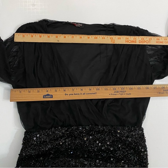 Nurel amir Fashion Sequin black mini Dress Party Long Sleeve size 42 - Picture 5 of 15